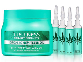Wellness Hydration Hair Mask & Ampoule Treatment | 500ml + 4 Ampoules