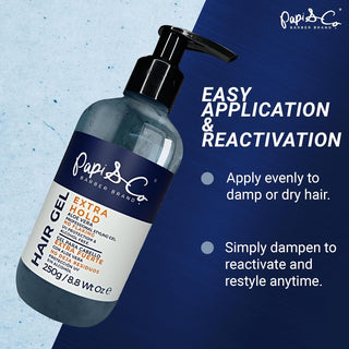 Papi & Co. Extra Hold Hair Gel | Alcohol-Free Styling Gel for Men