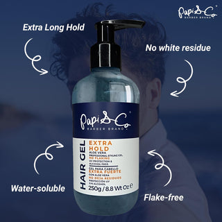 Papi & Co. Extra Hold Hair Gel | Alcohol-Free Styling Gel for Men