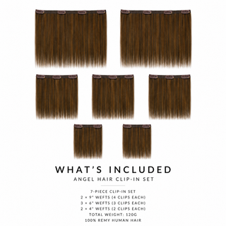 Angel Hair™ Remy Clip-In Hair Extensions | 7-Piece | 120g