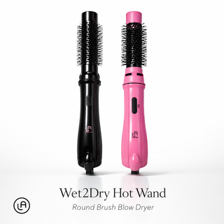 Wet2Dry Hot Wand Round Brush Blow Dryer | 2-in-1 Volumizing Hair Styler | Le Angelique