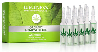Wellness Hemp Seed Oil Hair Repair Ampoules | 10ml × 10