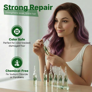 Wellness Hemp Seed Oil Hair Repair Ampoules | 10ml × 10