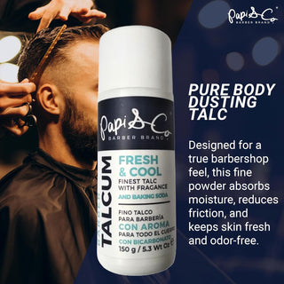 Papi & Co. Professional Barber Talc | Men's Talcum Powder