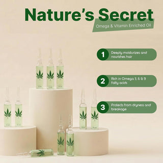 Wellness Hemp Seed Oil Hair Repair Ampoules | 10ml × 10