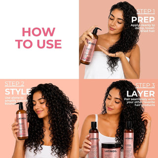 Latinoil Curl Defining BB Cream | Anti-Frizz Leave-In Curl Cream