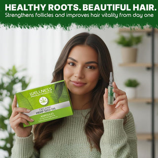 Wellness Hemp Seed Oil Hair Repair Ampoules | 10ml × 10