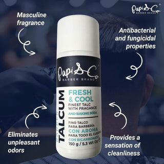 Papi & Co. Professional Barber Talc | Men's Talcum Powder