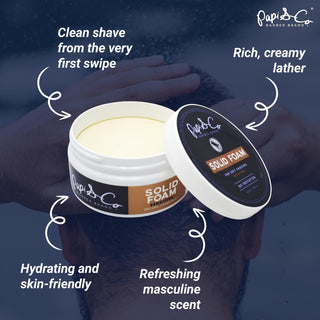 Papi & Co. Solid Shaving Foam | Moisturizing Shave for Men