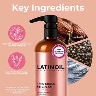 Latinoil Curl Defining BB Cream | Anti-Frizz Leave-In Curl Cream