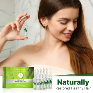 Wellness Hemp Seed Oil Hair Repair Ampoules | 10ml × 10