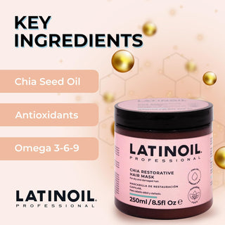 Latinoil Chia Hair Revive Mask | Deep Conditioning Mask for Damaged Hair