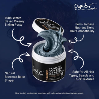 Papi & Co. BeesWax Hair Pomade | Firm Flexible Hold for Men