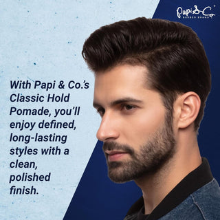 Papi & Co. Classic Hold Pomade | Flexible Hold & Shine for Men