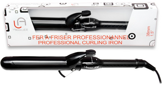 Ultimate Pro Long Barrel Clip Curling Iron | 25mm & 38mm Ceramic Curling Iron | Le Angelique