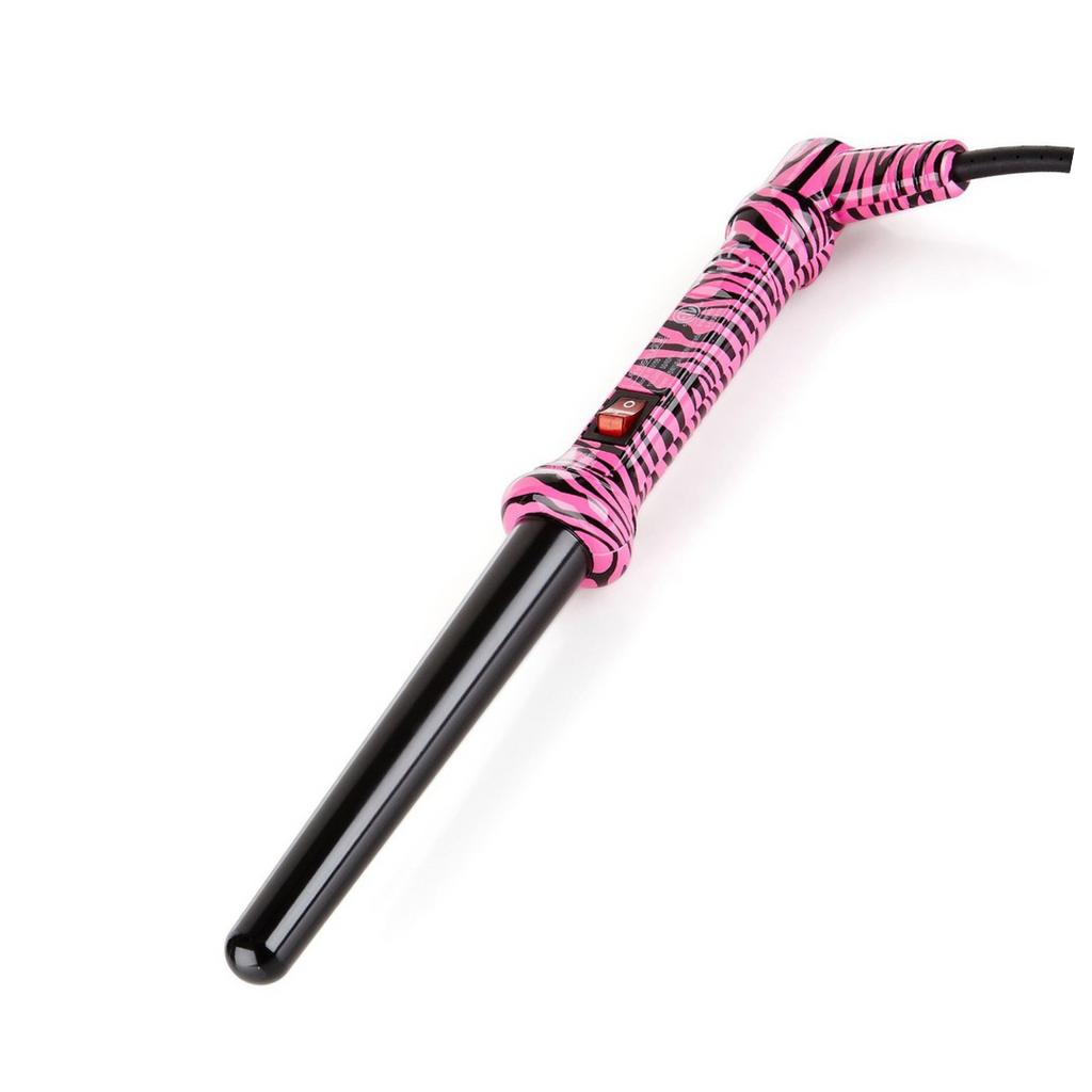 Pink and top black curling wand